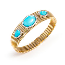Load image into Gallery viewer, Geometrical Turquoise Bracelet
