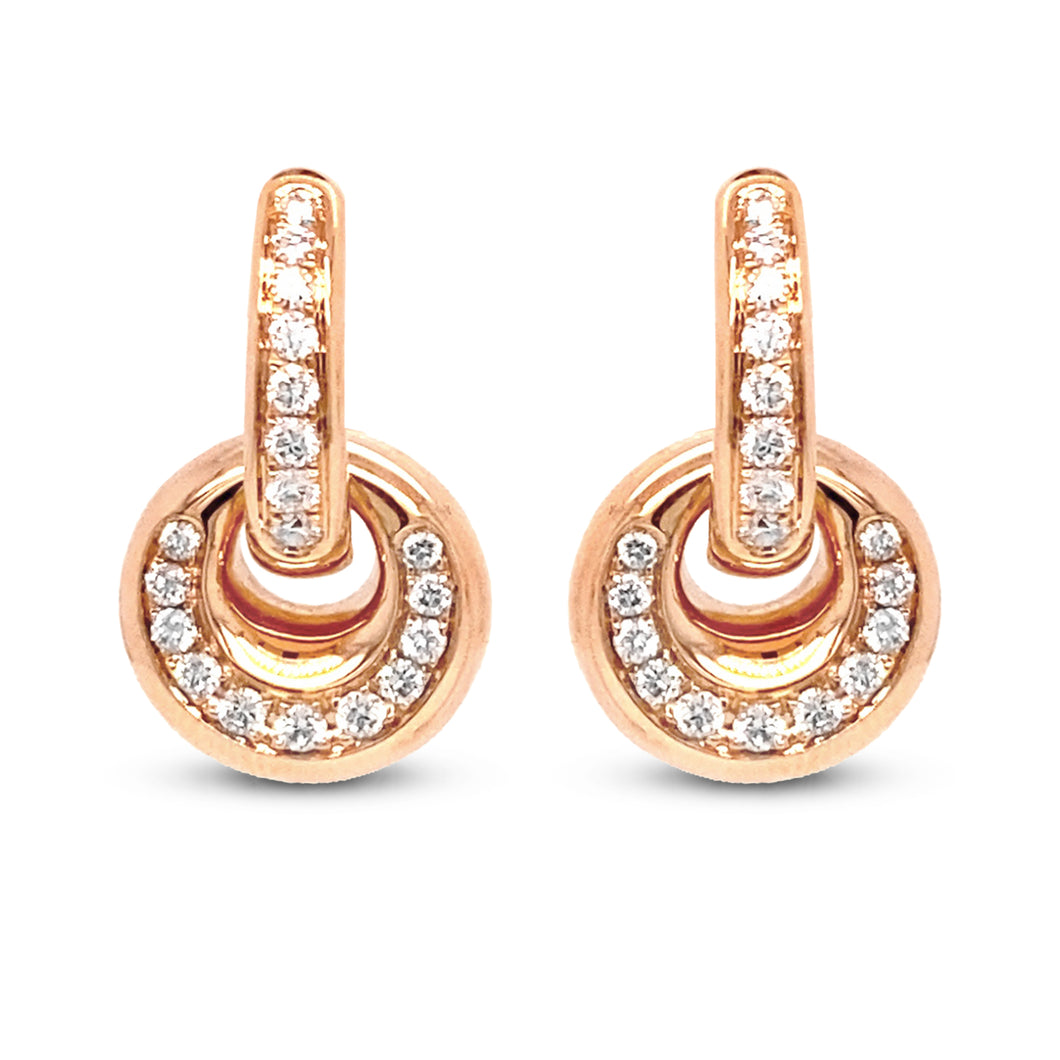 Rose Gold & Diamond Earrings