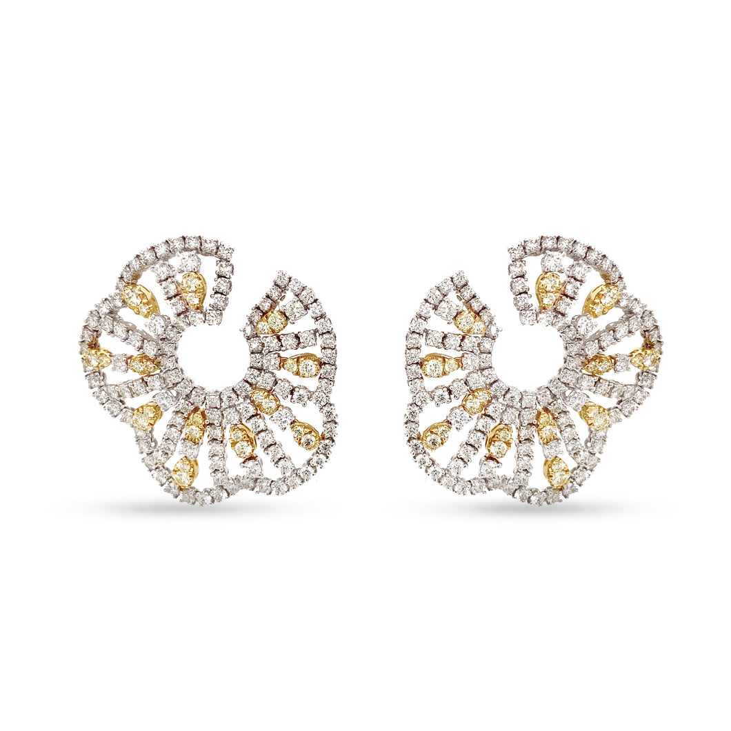 Yellow Flower Earrings