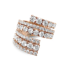 Load image into Gallery viewer, Rose Gold Twisted Diamond Ring
