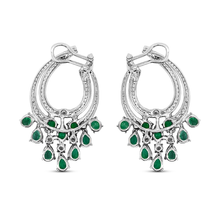 Load image into Gallery viewer, Emerald Waterfall Earrings
