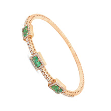 Load image into Gallery viewer, Emerald Bangle Bracelet
